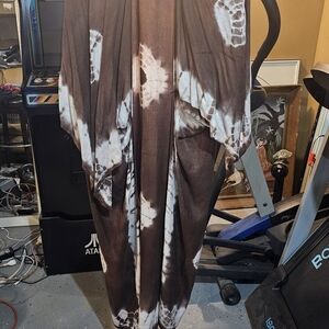 Free People Brown and Cream Kimono